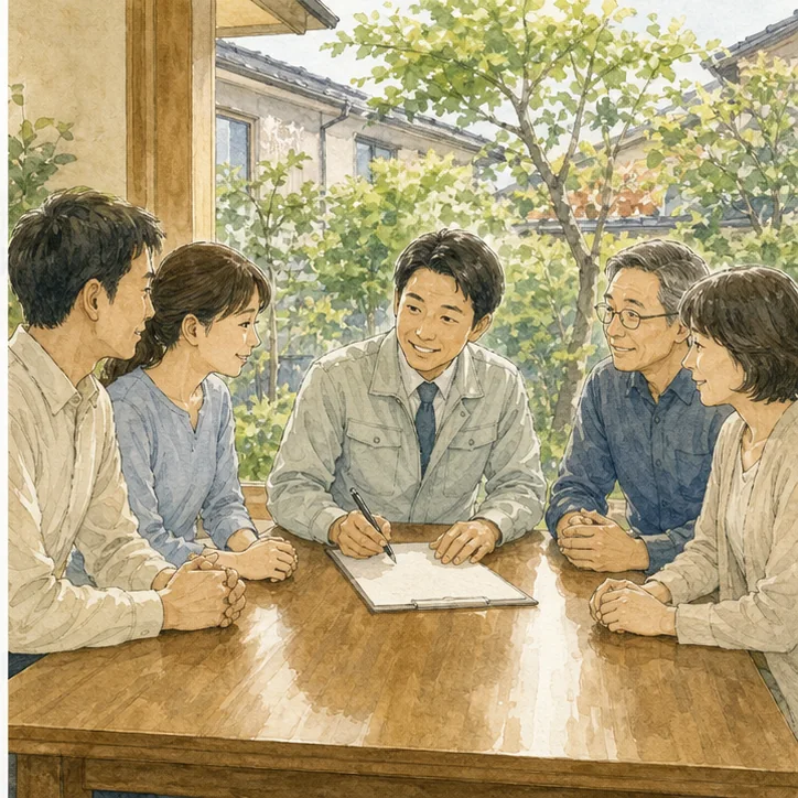 庭木や塀の越境が気になる実家の相談場面3